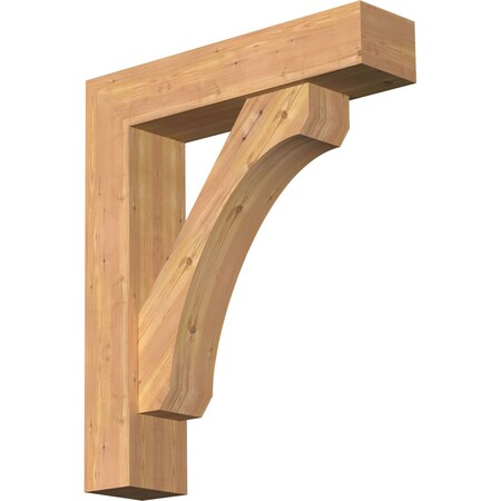 Ekena Millwork Legacy Block Smooth Bracket w/ Offset Brace, Western Red Cedar, 7 1/2"W x 32"D x 38"H BKT0806X32X38LEC05SWR